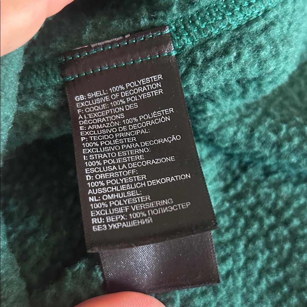 The North Face Men’s Quarter Zip Teal Fleece Jacket M - Picture 7 of 9